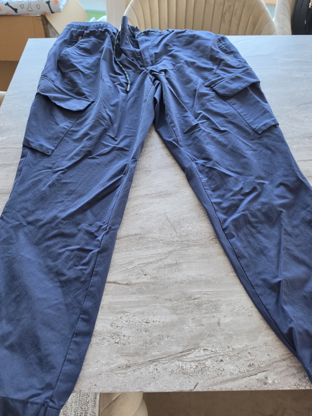 Psycho Bunny Men's Dark Blue Cargo Jogger Pants